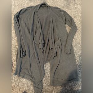 Barefoot Dreams Bamboo Chic Lite Dark Grey Drape Cardigan L/XL